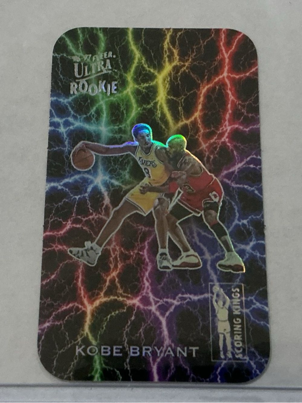 1996 FLEER ULTRA SCORING KINGS KOBE Black MICHAEL JORDAN REFRACTOR Rookie CARD
